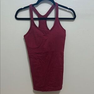 Ribbed Burgundy Tank Top